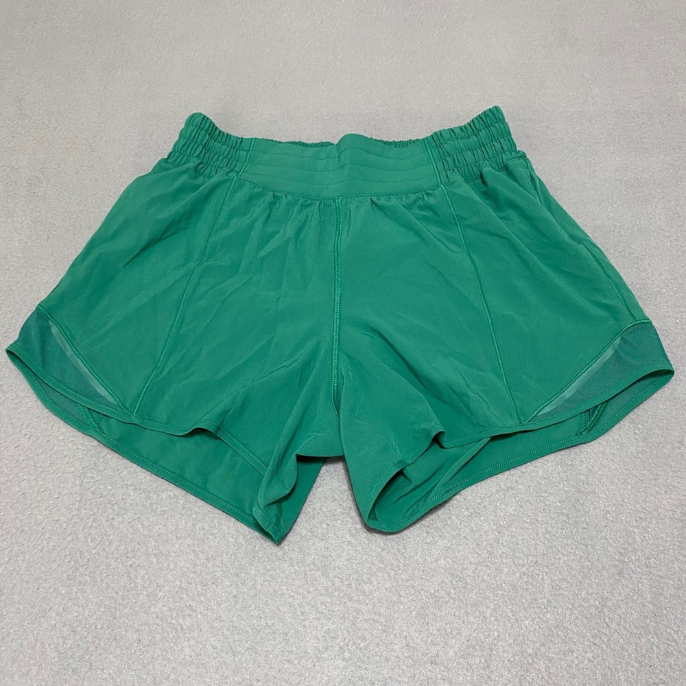 Lululemon Hotty Hot High-Rise Lined Shorts Green Size 6 Athletic Running